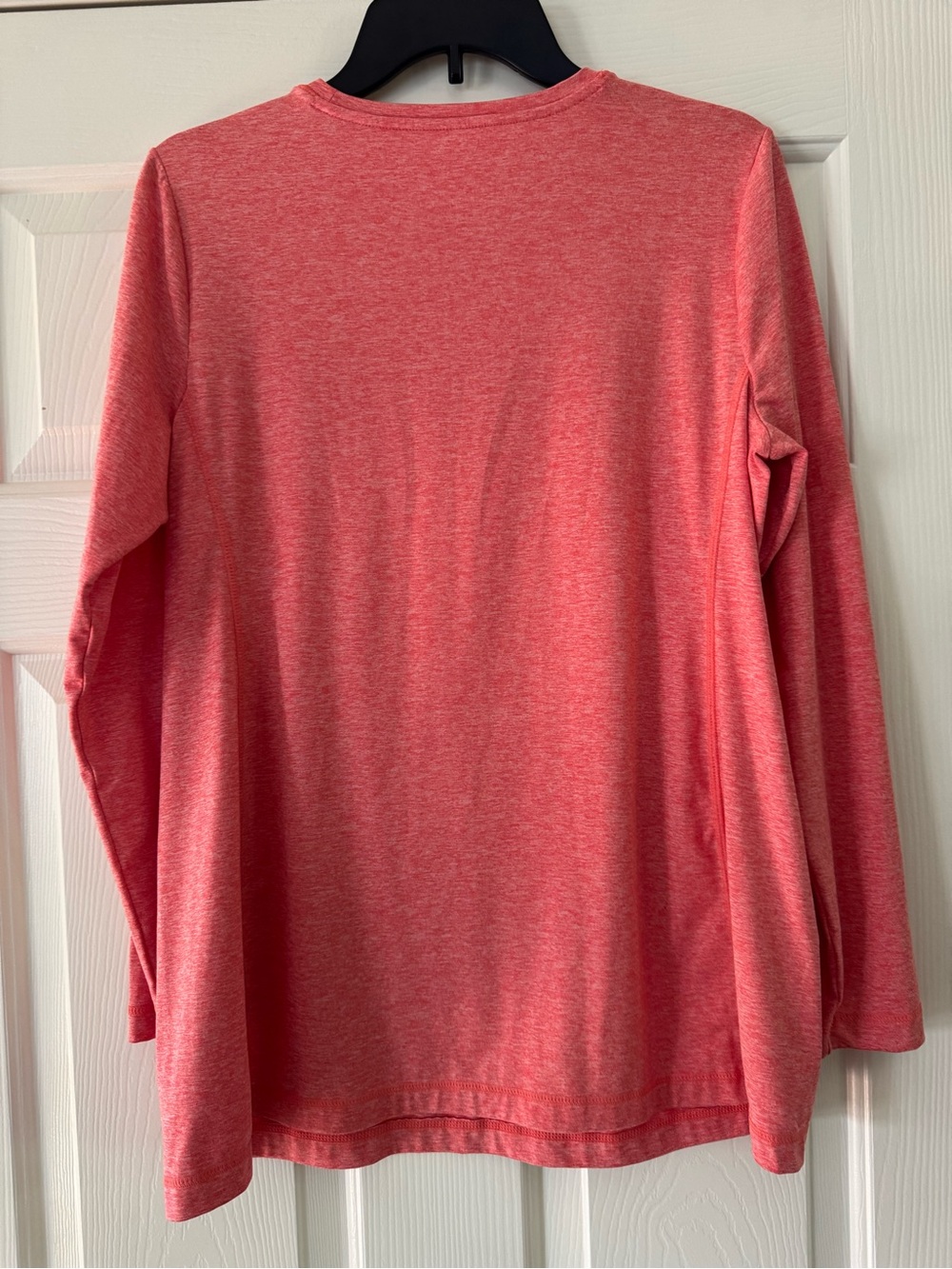 J. Jill Fit Heathered Coral Long Sleeve Crew Neck Tee size medium - Picture 3 of 3